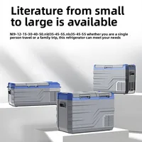 Réfrigérateur de voiture 2V/24V/220V, congélateur portable 15L pour camion/camping/Camping, -20 ℃ ~20 ℃   Compresseur silencieux réglable, économe en énergie 6