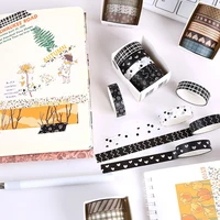 5 Rolls Forest Washi Tape Set Colorful Flowers Watercolor Plants Masking Tape Scrapbooking Adhesive DIY Journals Crafts 6