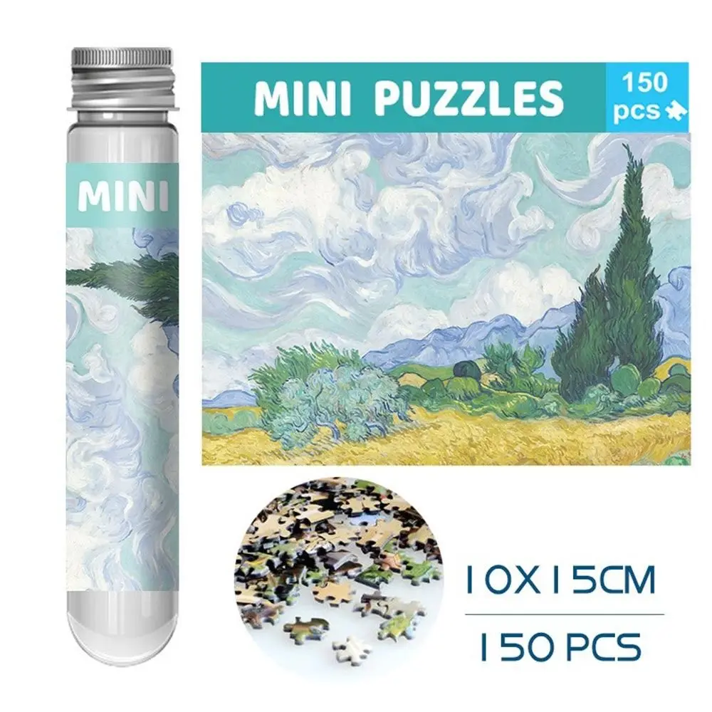 Creative Oil Painting Jigsaw Puzzle Set - 150 Pieces in Mini Test Tubes - Fun & Artistic Puzzle Game