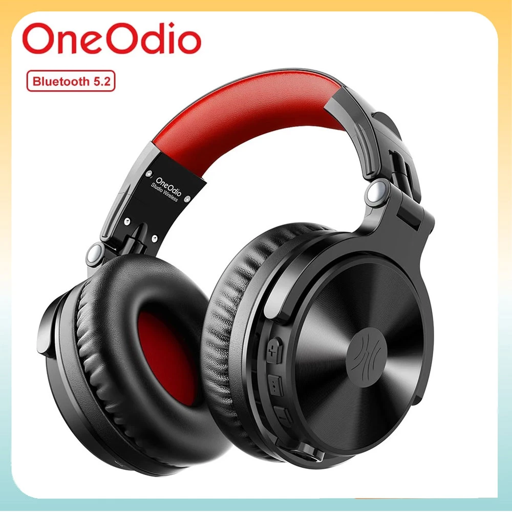 オリジナル OneOdioワイヤレスヘッドホン50時間再生Bluetooth5.2マイク