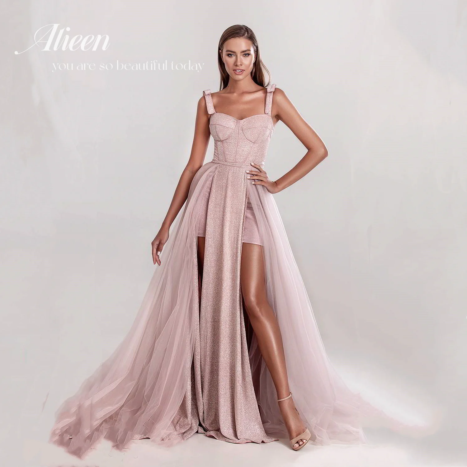 

Sweetheart Chic and Elegant Woman Dress for Women 2023 Pink Long Dresses for Women Party Wedding Evening Aileen Chiffon Robe