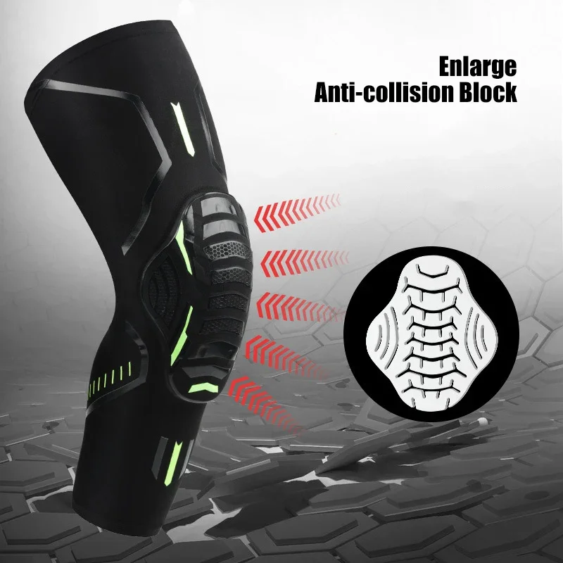 (XS-2XL)1 Pair Men Child Basketball Knee Pads Anti-Collision Gym Cycling Sport Leg Warmers Football Roller Skating Knee Sleeves