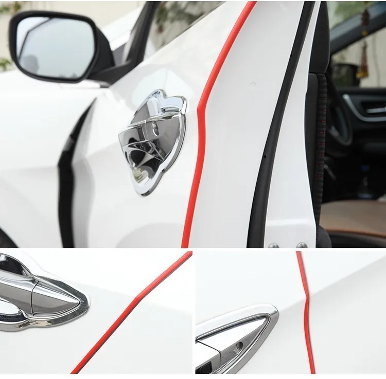 Car Door Edge Protector 5M/Pack Car Door Rubber Edge Protective Strips Side Doors Mouldings
