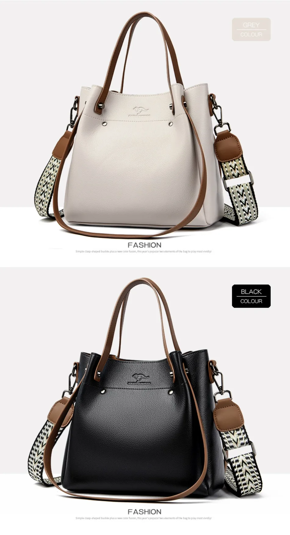 High Quality Leather Shoulder Crossbody Bags for Women Luxury Handbags Women Bag Designer Large Capacity Soft Tote Messenger Bag