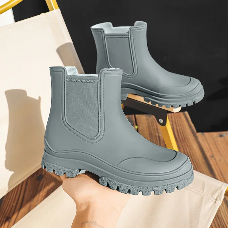 Bottes De Pluie Mi-hautes Pour Femme - Imperméables Et Antidérapantes - Tige Large Pour Confort - Idéales Jardin, Pêche, Travail