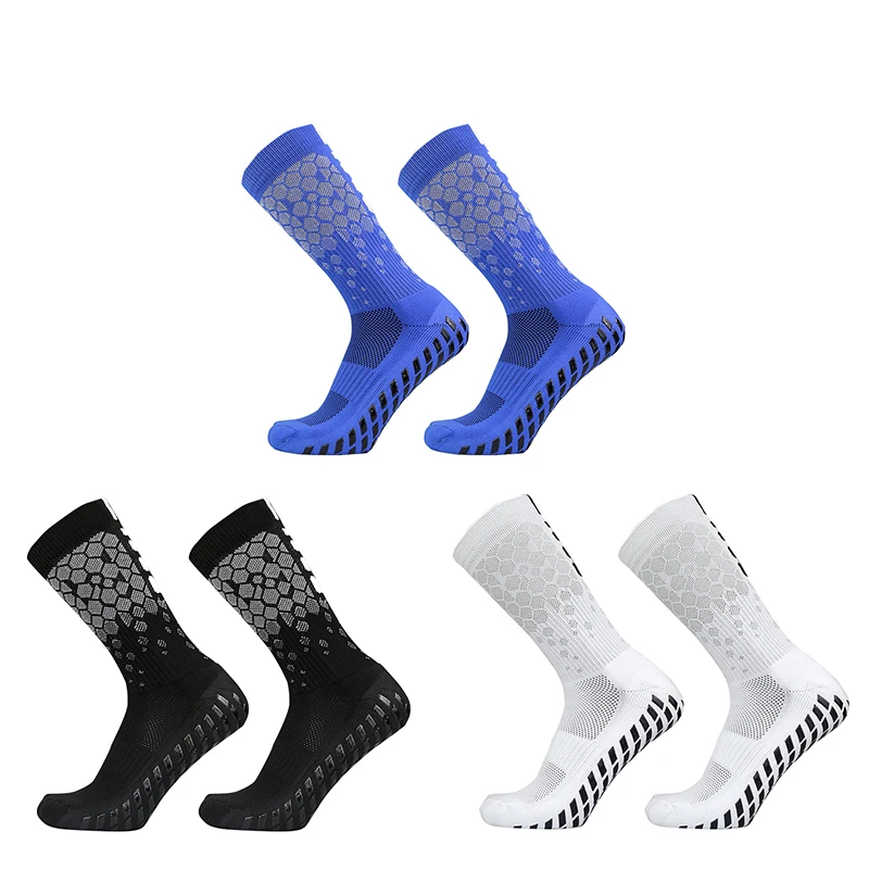 NewMenWomenHeelPatternSportsSoccerSocksNonSlipSiliconeGrip
