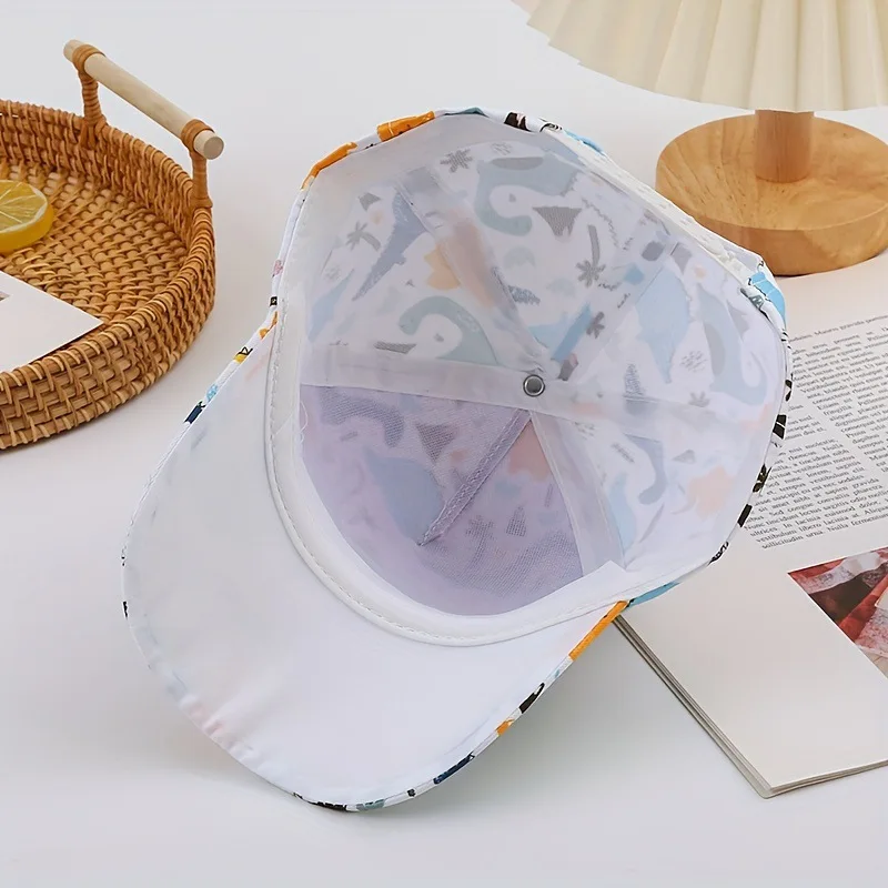 Cute Dinosaur Baby Baseball Cap Cartoon Animal Sun Hat for Boys Girls Spring Summer Soft Cotton Kids Peaked Hats
