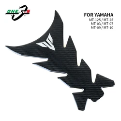 For YAMAHA MT125 MT25 MT03 MT07 MT09 MT10 Fuel tank Sticker 3D Carbon Look MT 125 25 03 07 09 10 Tank Pad Protector Decal