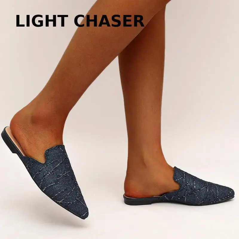 Baotou Half Drag Women's Sandals Outer Wear Muller Shoes Flat Bottom Ladies Shoes Ladies Slippers Summer Women's Fashion Slipper