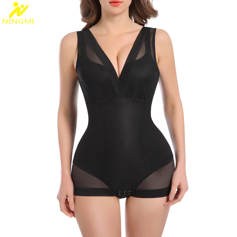 

NINGMI Bodysuit Shapewear for Women Tummy Control Waist Trainer Body Shaper Bodysuit
