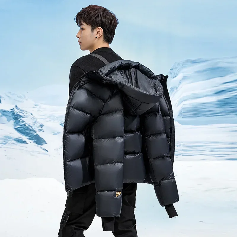 Down Jacket Black Gold Down Jacket, Down Suit, Short Bread Suit, Men's And Women's Anti-Season Lovers Coat, Thickened Winter Protection