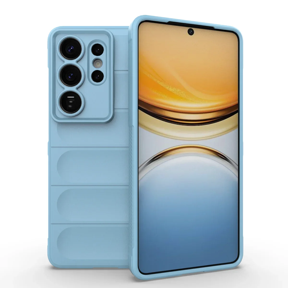 Luxury Wave Design Silicone Shockproof Bumper Case