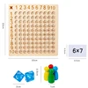 99 Multiplication Board Game Wooden Montessori Learning Educational Toys Math Counting Hundred Children Family Party Games 6
