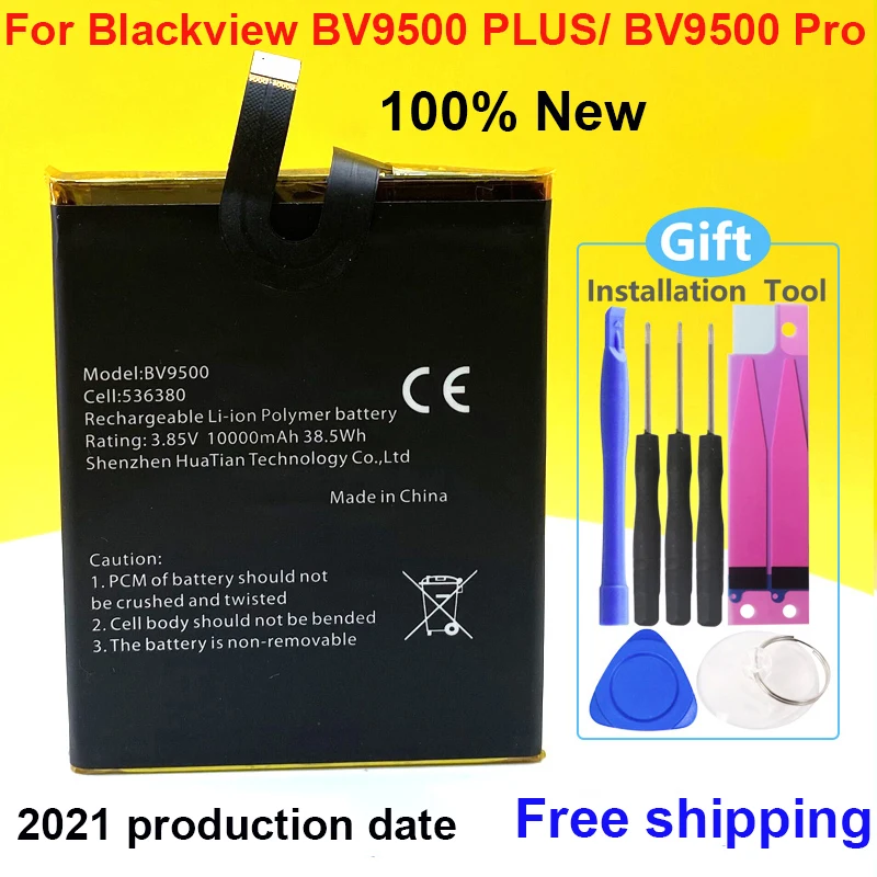 

100% новый 10000 мАч Высококачественный аккумулятор для Blackview BV9500 PLUS/ BV9500 Pro BV9500 MT6763T телефон в наличии + номер для отслеживания