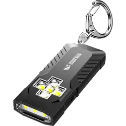 Compact LED Clip - On Keychain Flashlight - Waterproof Emergency Light (1pcs)