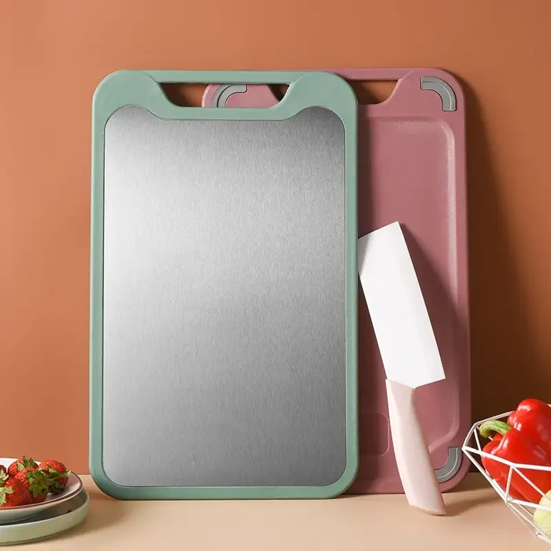 1PC Stainless Steel Plastic Double-sided Multifunctional Cutting Board for Cutting Vegetables Meat Fruits cutting board