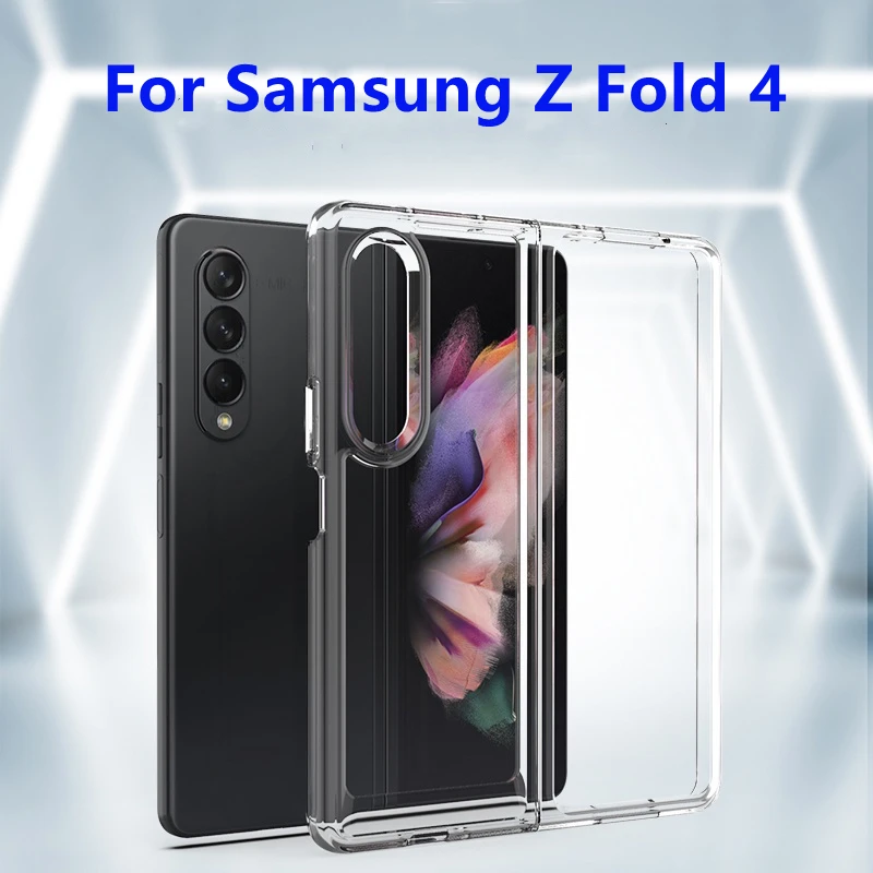 Per Samsung Galaxy Z Fold 4 5G Custodia Trasparente Anteriore Posteriore Cover Protettiva Per Samsung Z Fold 4 Fold4 Sm-F936U Custodia Antiurto