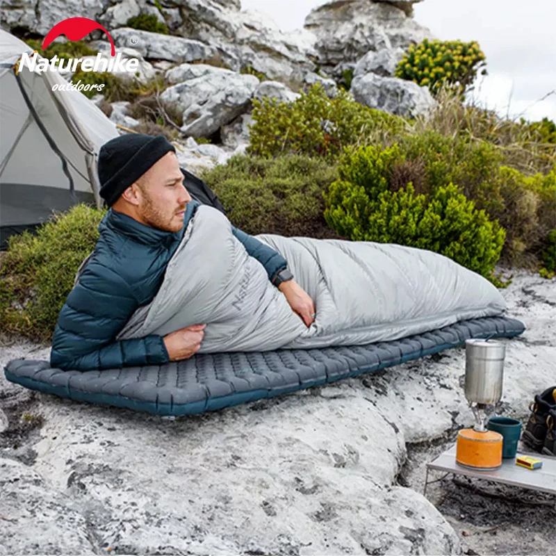 Naturehike スリーピングマット グレー 190cm Naturehike Air Mattress 3.5 R Value Mat Camping Sleeping Pad