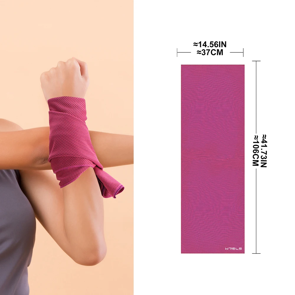 WRELS Summer Sweat-absorbing Quick-drying Ice-cold Sweat-wiping Sports Towel Suitable for Badminton, Basketball, Running