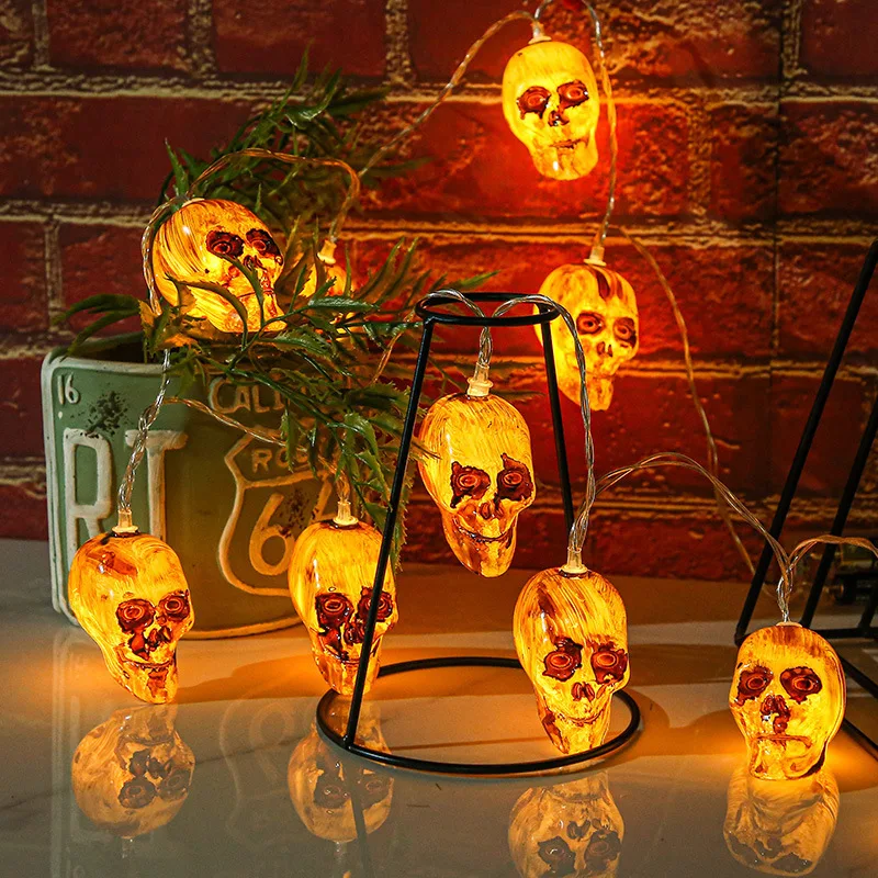 

LED Halloween String Lights Skull Ghost Festival Create Atmosphere String Lights Festival Party Decorative Light Strings