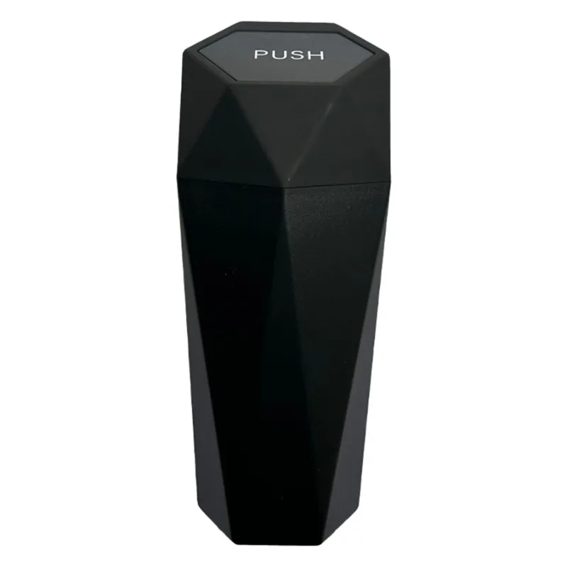 1pc Car Trash Can Mini Cup Holder Diamond Shaped Trash Can Desktop Storage Box Car Garbage Cans Garbage Bin