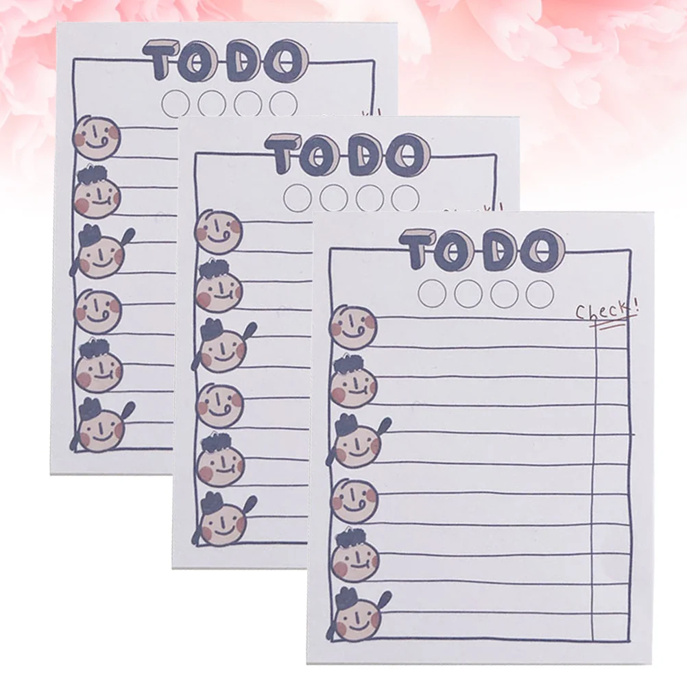 

3 PCS Small Plan Book Students Stationery Note Pads Notebook Memo Paper Portable Notepad