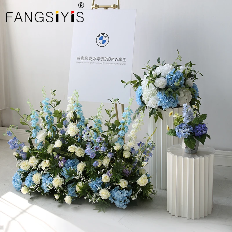

130cm Wedding Flower Row Wall Arrangement Supplies Decor for Party Wedding Arch Backdrop Road Cited Flower Rose Hydrangea