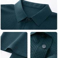 Vêtements de marque été nouveau T-shirt à manches courtes pour hommes soie glacée POLO frais et respirant affaires décontracté haut absorbant la sueur 6