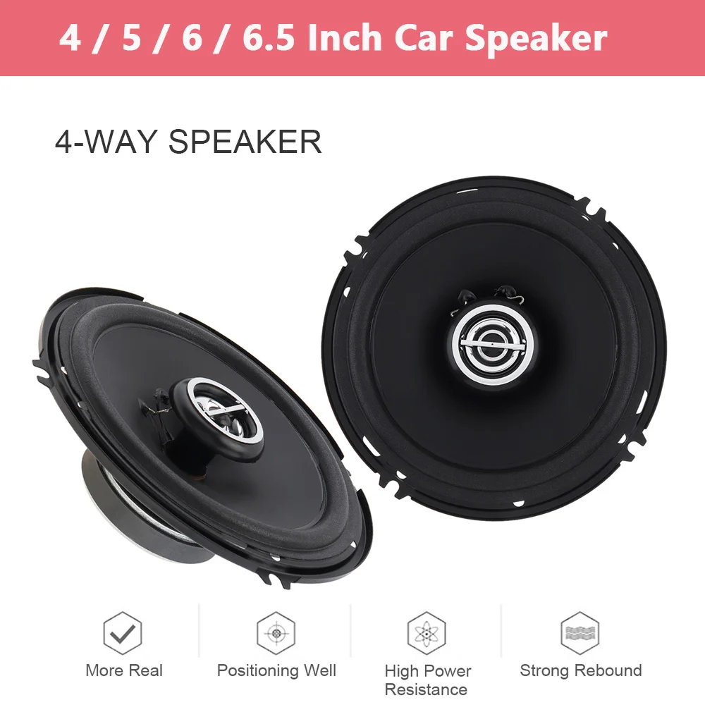 

2pcs Car Speakers 4/5/6/6.5 Inch Door Subwoofer Car Audio Coaxial Music Stereo Full Range Frequency Automotive Speaker for Car