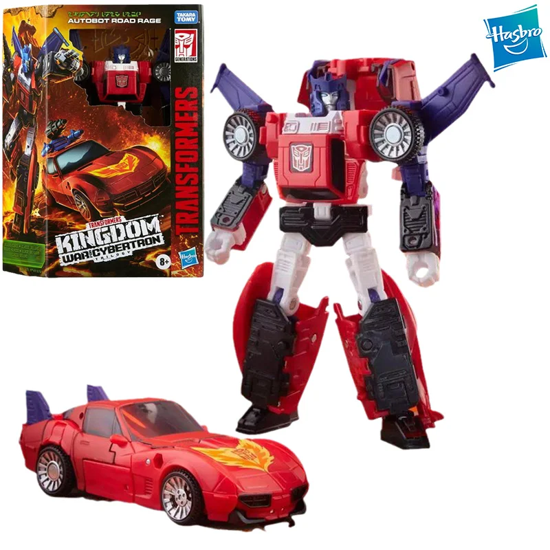 Y Transformers Kingdom Deluxe Road Rage Red Card Robot Anime Figure Action Model Giocattoli Da Collezione Regalo