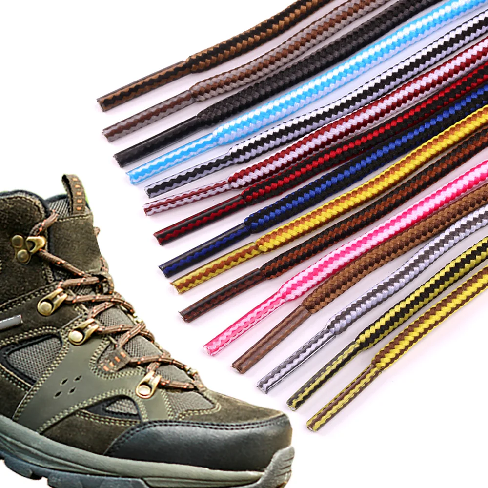 1 Pair 18Colors 4mmStriped Double Color Laces Polyester Round Type Shoelaces Outdoor Sneakers Cotton Boots Shoe_voghion.com