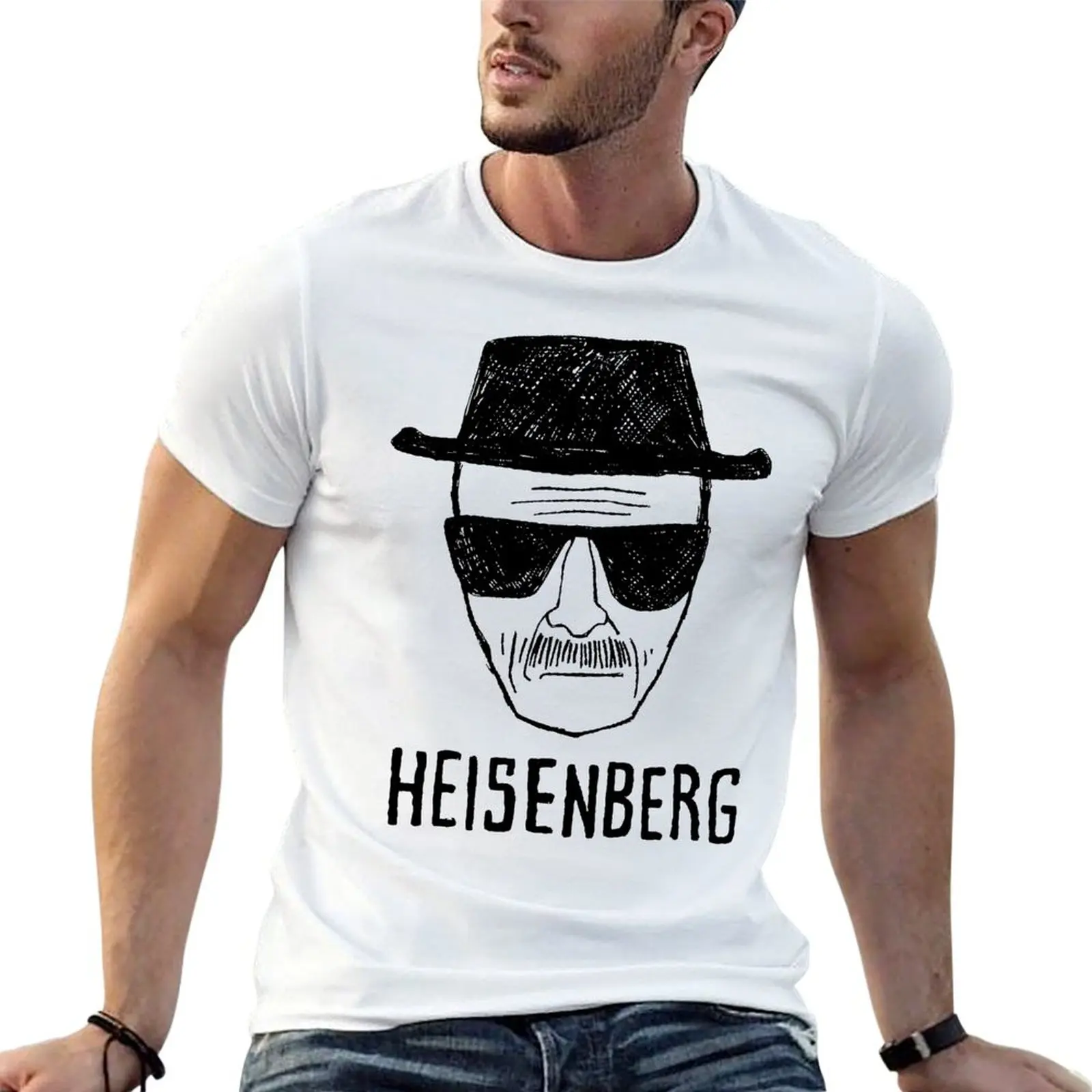 Breaking Bad Heisenberg Drawing Classic Top Tee T-Shirt Di Alta Qualità Girocollo Move Novità Home Eur Size