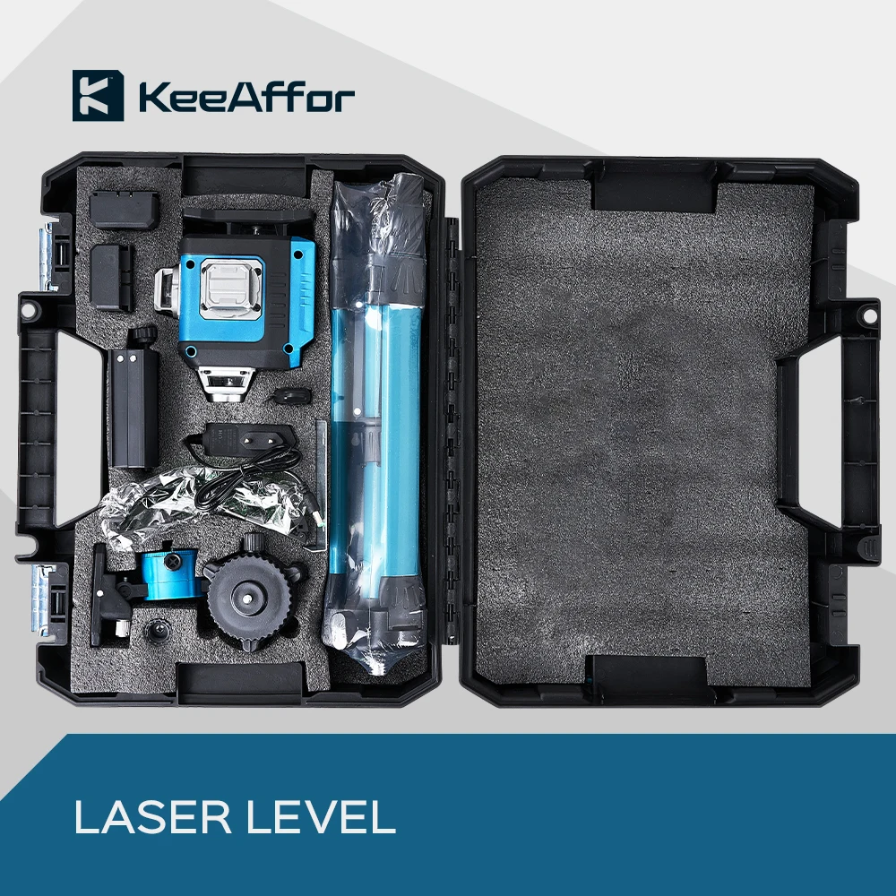 4D Laser Level Self Leveling Digital Display 360 Horizontal Vertical Cross Rechargeable Battery Leveling Tool 16 Line laser level