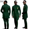 DBQ Men's Suit Slim Fit 2 Pieces Solid Single Breasted Brooch Business Suits Blazer+Slim Pants for Wedding African Clothes BD135