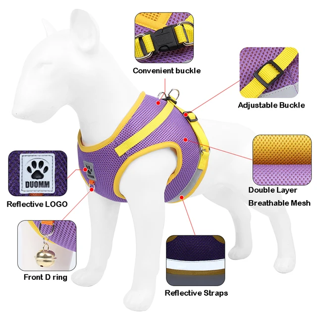 Reflective Safety Dog Harness & Leash 2