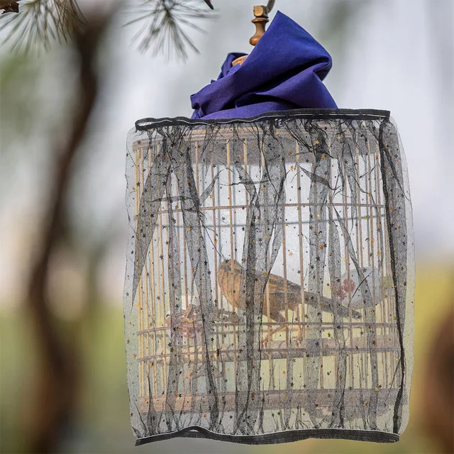 Bird Cage Cover Protective Netting for Cages Polyester Mesh Travel Toy Parrot Dustproof Decorative Liner Catcher Skirt 3