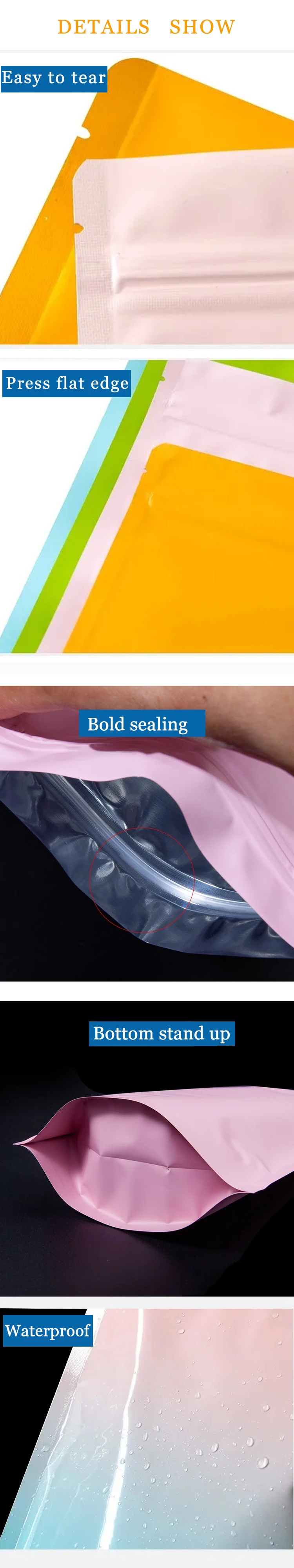 Resealable Plastic Zip Lock Stand-Up Pouches with Clear Window – Food Grade Bags for Sn... - SKU AFB16392 - UGI Packaging