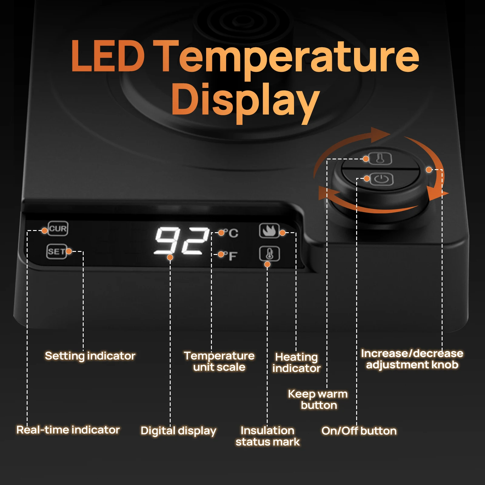 1000ml Gooseneck Electric Kettle - 1200W Digital C...