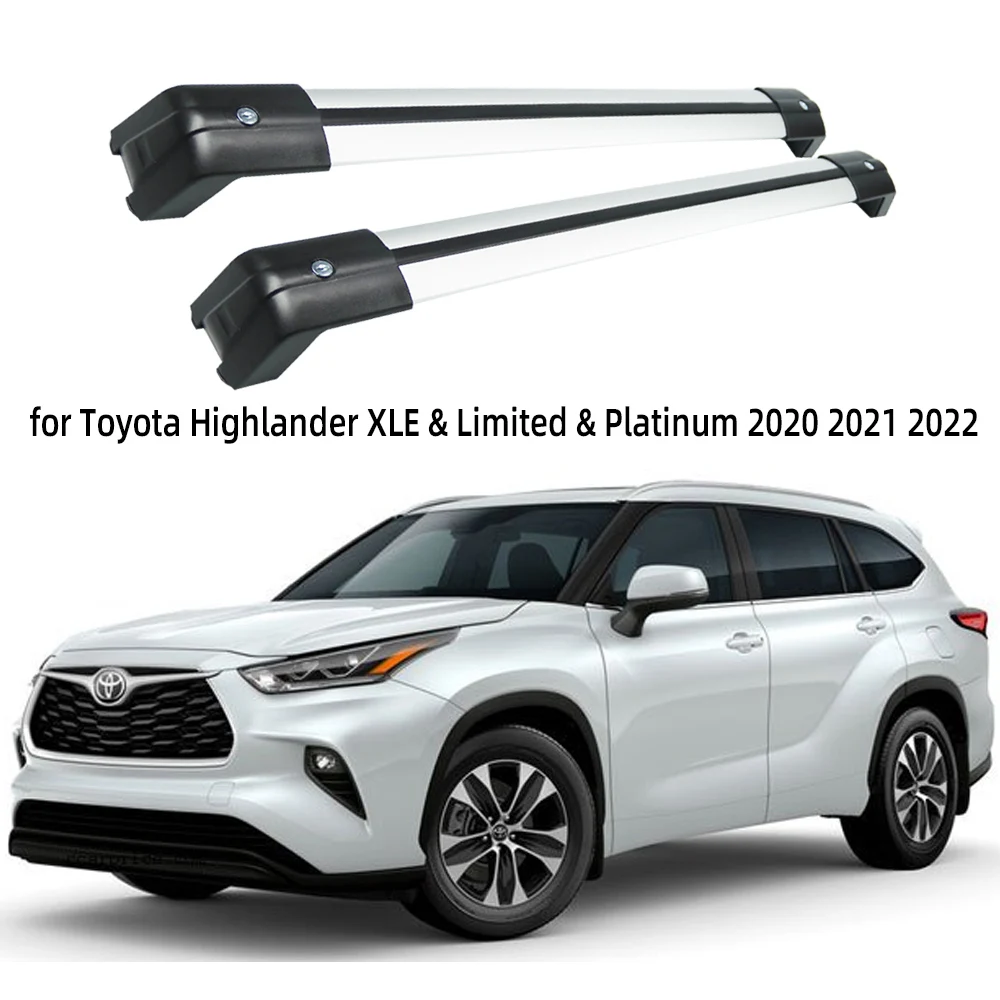 SHITURUI 2Pcs Roof Bars For TOYOTA KLUGER Highlander 20212024 4th Aluminum Alloy Side Bars