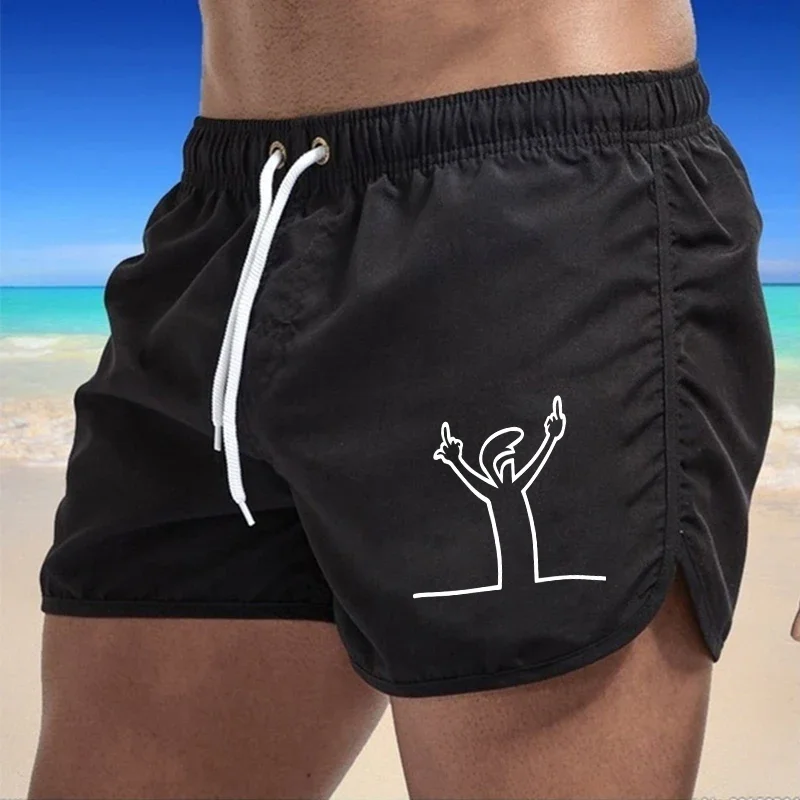 Shorts de plage pour hommes 2026, imprimés, décontractés, pour le surf, la natation, le jogging en extérieur, tendance, style survêtement, pour l'été, séchage rapide