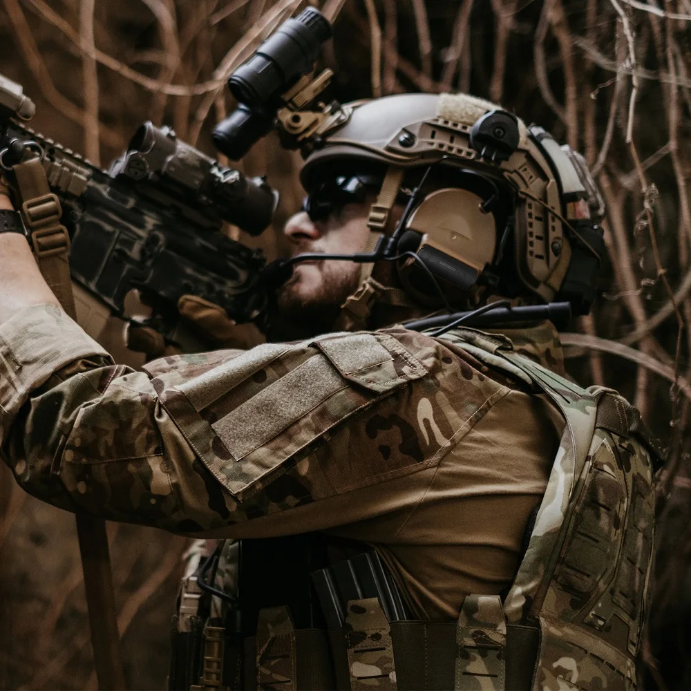 TAC-SKY Dual Communication COMTAC II Tactical Helmet ARC Track Adapter Bracket Version Noise Cancelling Pickup Shooting Headset
