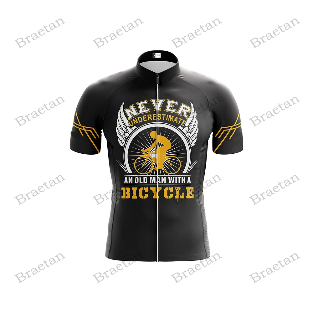 thumbnail image 1 of Maillot de ciclismo para hombre mayor, camiseta de manga corta para hombre, ropa de ciclismo de verano, 1 of 5