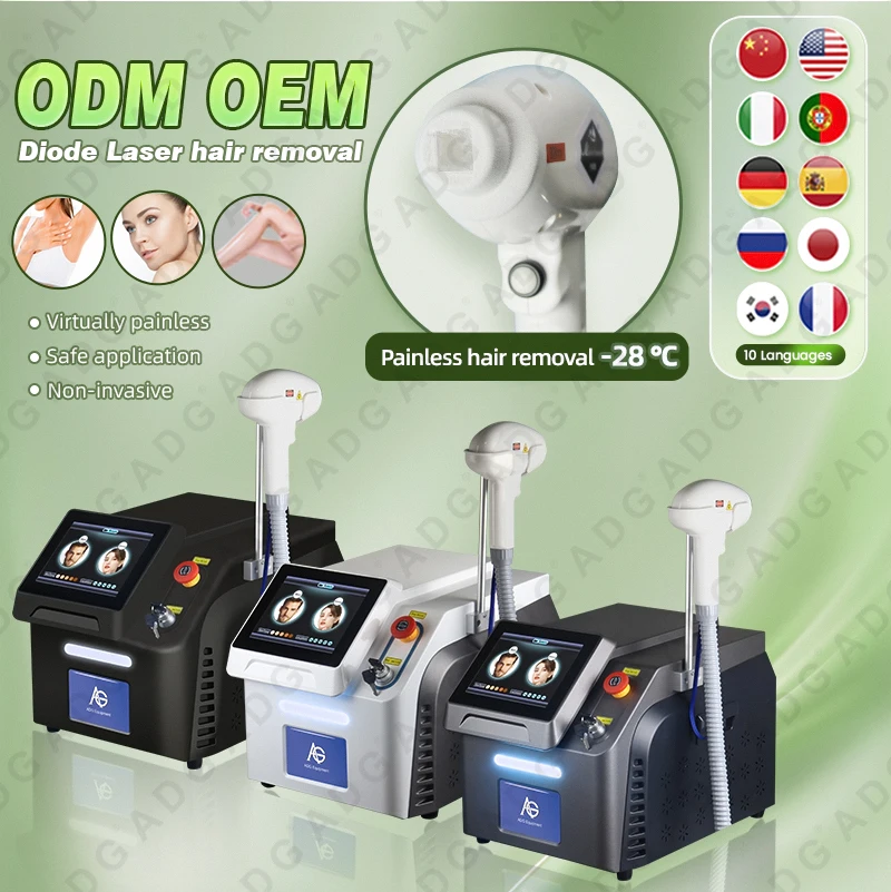 Best 808nm Diode Laser Hair Removal Machine ICE Skin Rejuvenation 755 808 1064 Hair Removal Laser Permanent Machine