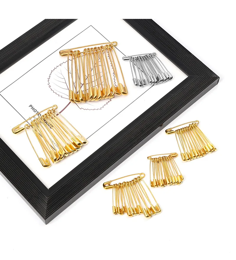 50/100pcs 고품질 안전 핀 DIY 바느질 도구 액세서리 실버 금속 바늘 안전 핀 작은 브로치 의류 액세서리