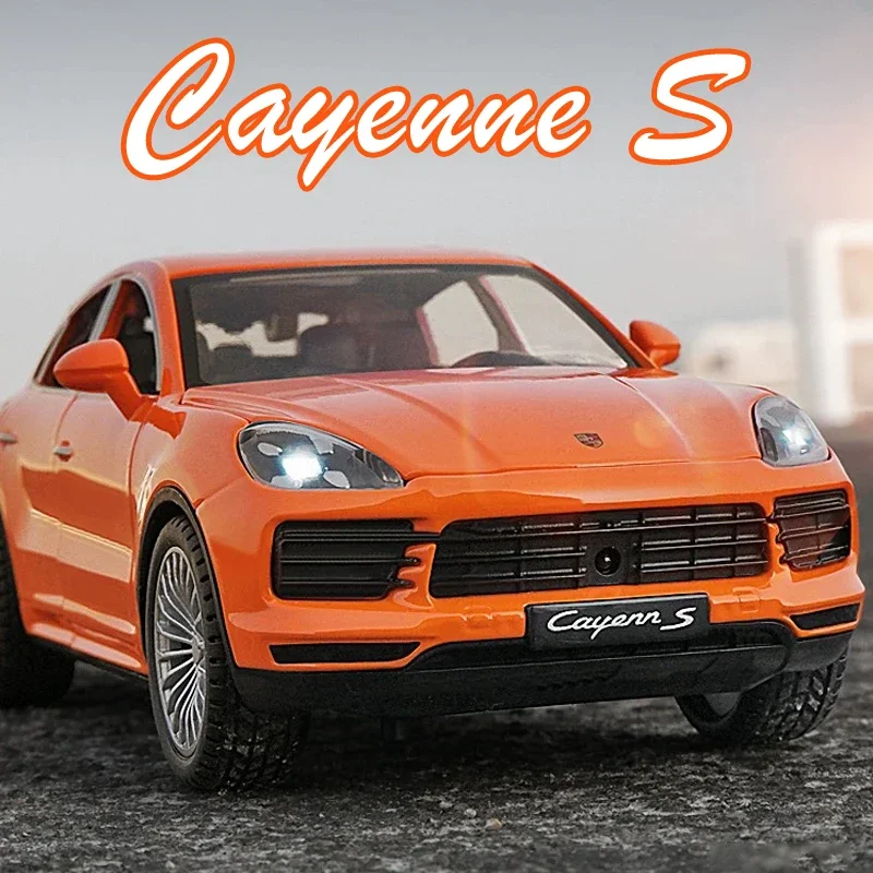 

Модель автомобиля Cayenne S из сплава в масштабе 1:24, литый под давлением автомобиль со звуком, коллекция Любителей Автомобиля, детский подарок на день рождения, металлические игрушки для мальчиков