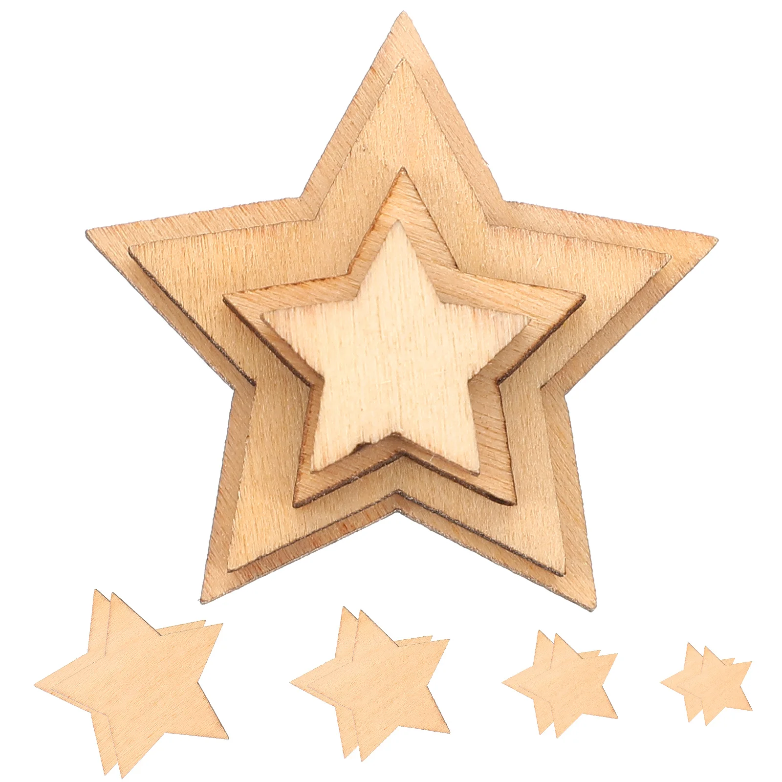 

Unfinished Wooden Stars Assorted Size Cutout Discs For Arts Crafts DIY Decoration Birthday Wedding Display Decor