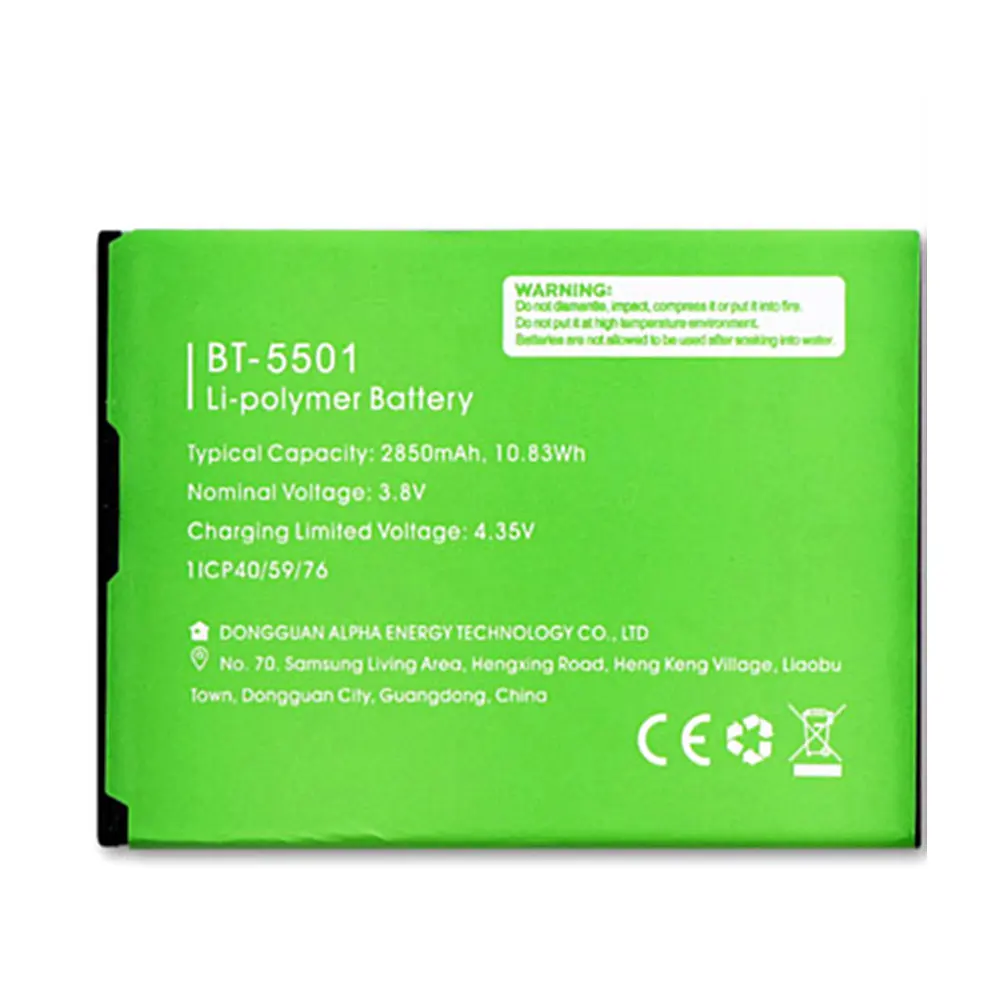 High Quality Replacement Battery 2850mah Bt5501 Battery For Leagoo M9 Mtk6580a Mobile Phone