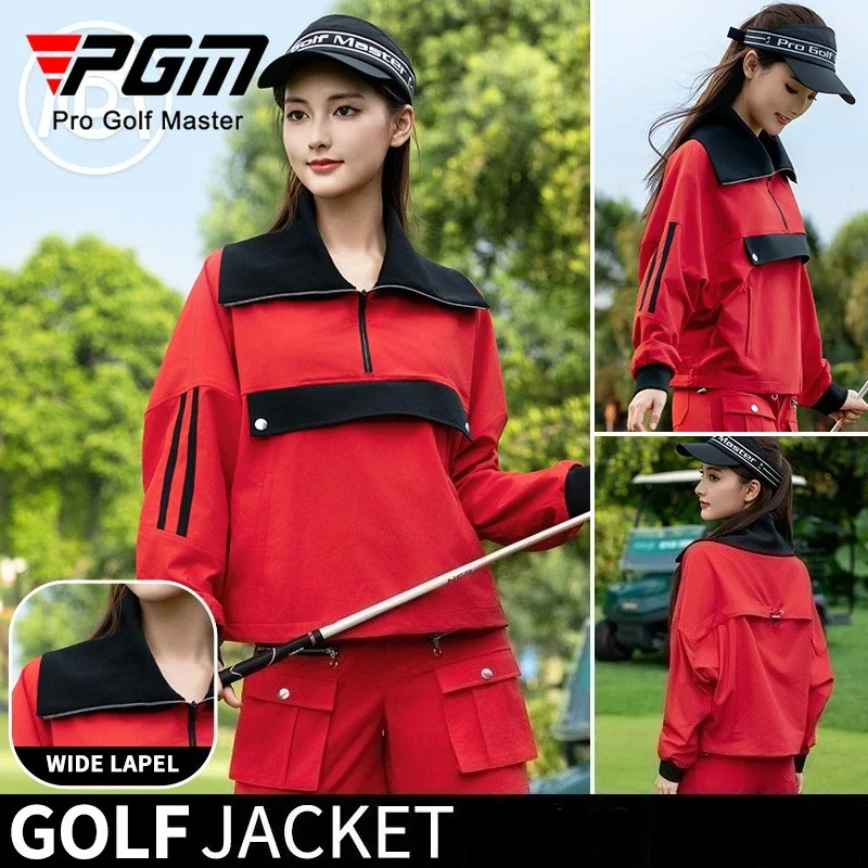 PGM Women Autumn Winter Golf Long Sleeved Jackets Sports Windbreaker YF812/KUZ208