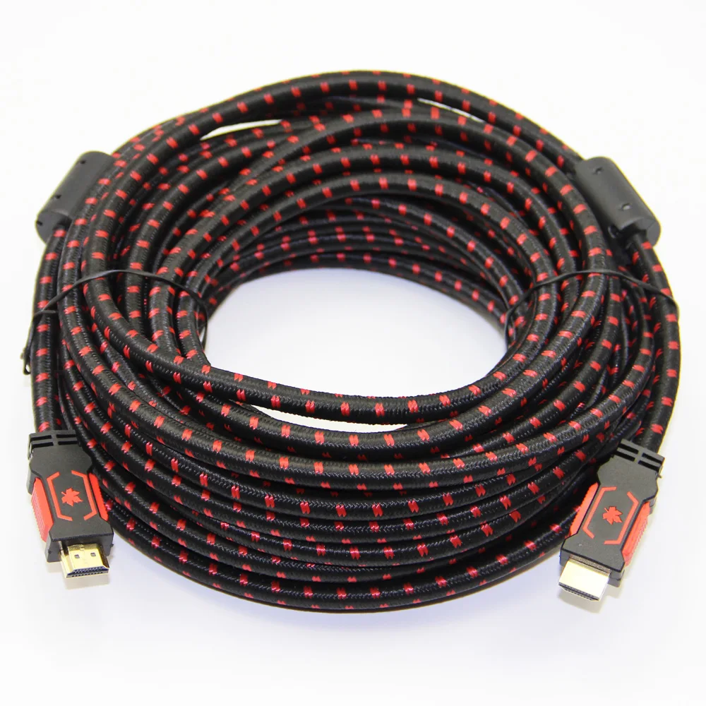 Bochara Nylon Braided HDMI-Compatible Cable 2.0 (4K x 2K) Ethernet Support Video 4K 2160p HD 1080p 3D