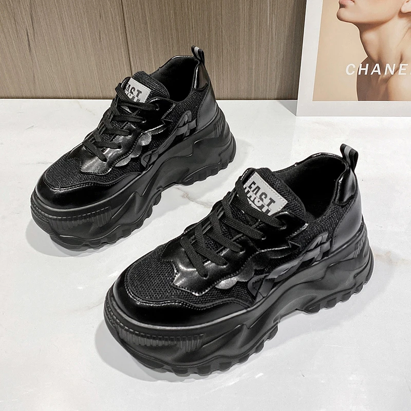 Ruckus Kirken kasseapparat New Fashion Spring Women Platform Sneakers Leather Causal Ladies Chunky  Sneakers Woman Wedge Heels Spring Sport Vulcanized Shoes - AliExpress